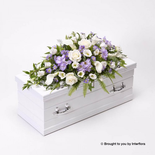 Children’s Casket Spray - Blue and Lilac product image