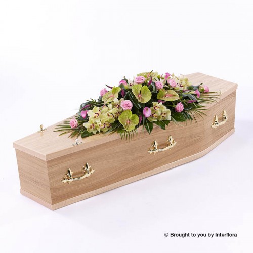 Large Rose, Orchid and Calla Lily Casket Spray product image