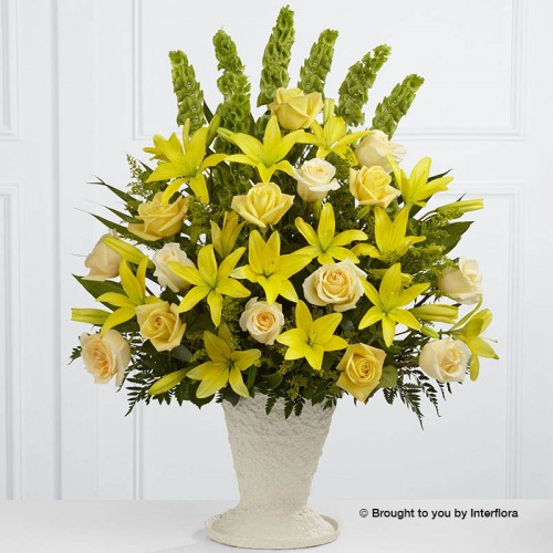 Extra Large Yellow Lily and Rose Service  Arrangement product image