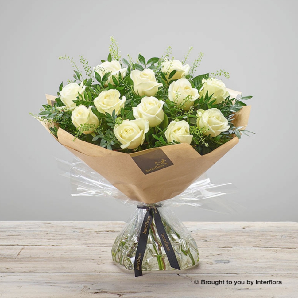 Luxury White Rose Handtied product image