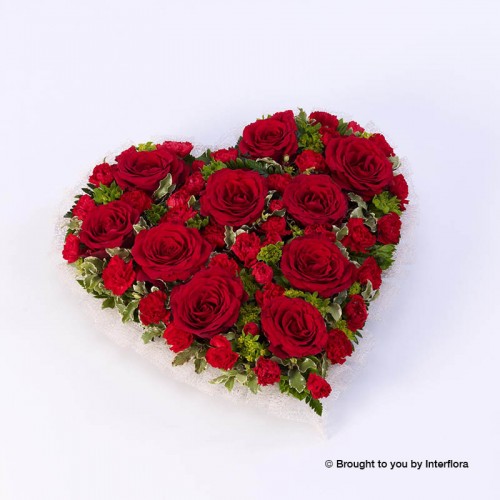 Red Rose and Carnation Heart product image