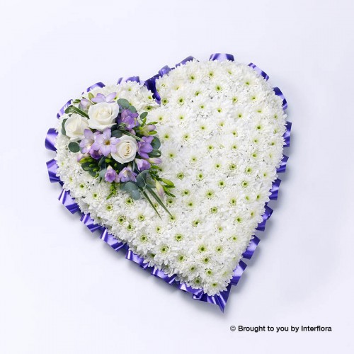 Classic White Heart - With White  Roses product image