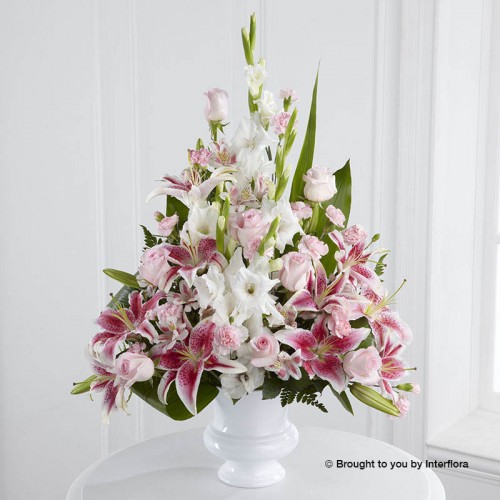 Pink Rose, Lily and Gladioli Service Arrangement product image
