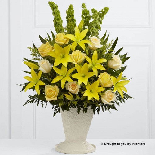 Yellow Lily and Rose Service  Arrangement product image