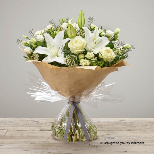 White Radiance Sympathy Hand-tied product image